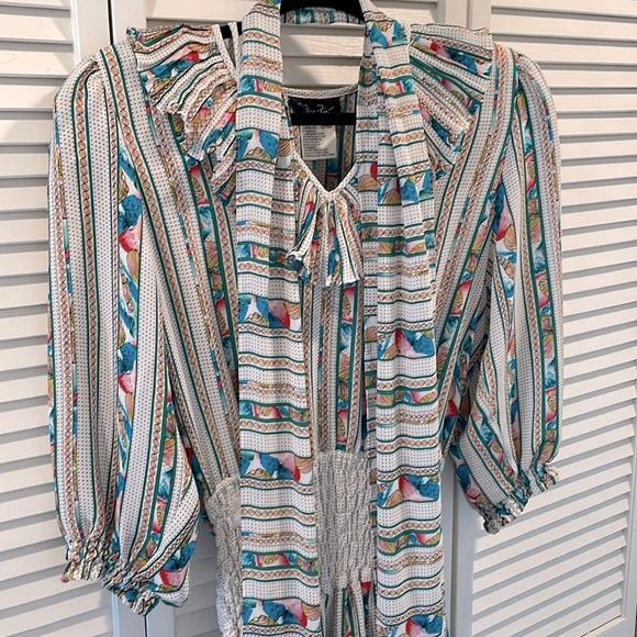 Vintage 80s Diane Freis Midi Dress with Scarf
One size (6-8) - Picture 4 of 15